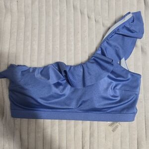 Victoria's Secret One Shoulder Ruffle Bathing Suit Top Sz M